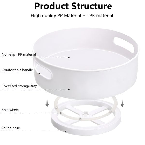 360 Degree Rotating Revolving Storage Tray | Kitchen, Bathroom Organizer Tray  ID: 1892967