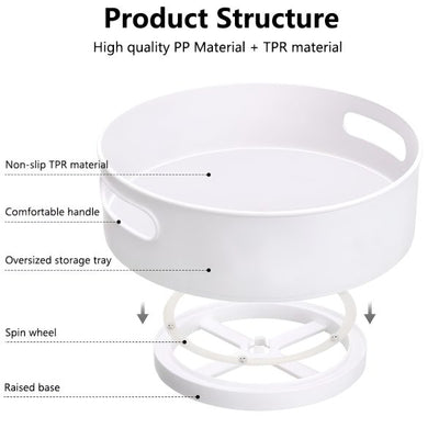 360 Degree Rotating Revolving Storage Tray | Kitchen, Bathroom Organizer Tray  ID: 1892967