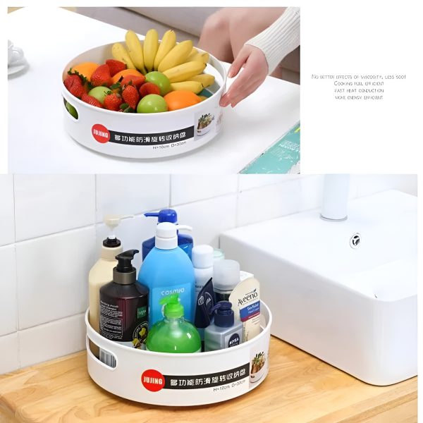 360 Degree Rotating Revolving Storage Tray | Kitchen, Bathroom Organizer Tray  ID: 1892967