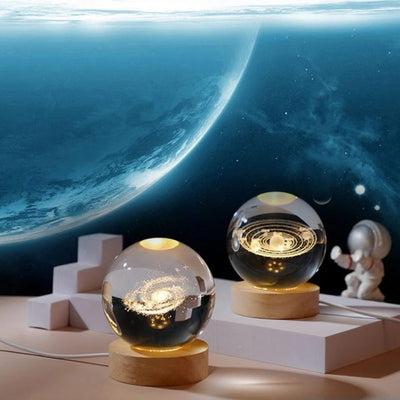 3d Crystal Ball Night Light With Wooden Base For Boys And Girls  Product ID:&nbsp;1914550