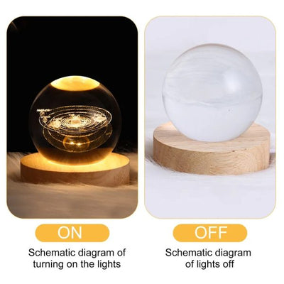 3d Crystal Ball Night Light With Wooden Base For Boys And Girls  Product ID:&nbsp;1914550