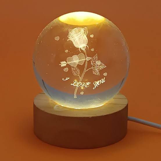 3d Crystal Ball Night Light With Wooden Base For Boys And Girls  Product ID:&nbsp;1914550