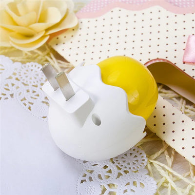 Automatic Little Yellow Duck Night Light | Yellow Duck With Egg Shape Led Night Lamp