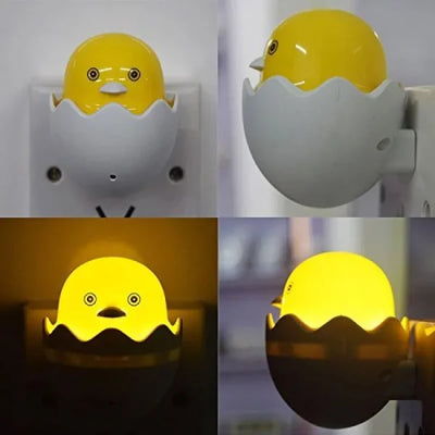 Automatic Little Yellow Duck Night Light | Yellow Duck With Egg Shape Led Night Lamp