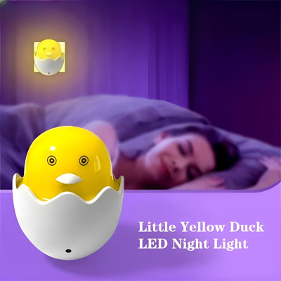 Automatic Little Yellow Duck Night Light | Yellow Duck With Egg Shape Led Night Lamp