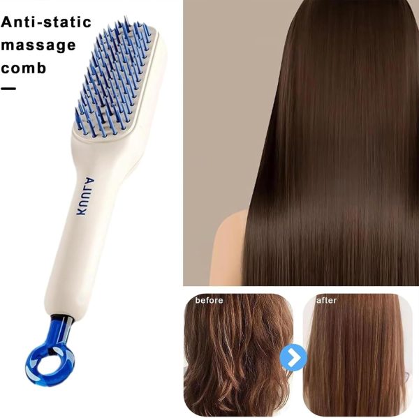 Self Cleaning Hair Brush, One-click Cleaning Telescopic Hair Comb (random Color)